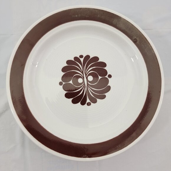 Vtg Egersund Norway TANA Brown Retro Appetizer Dessert Bread & Plates – Set of 4 - Picture 10 of 12